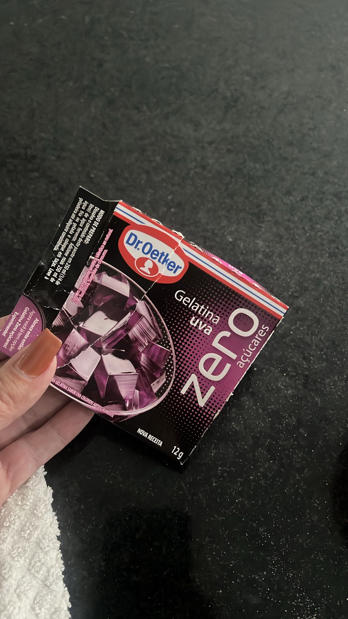 Gelatina uva zero açúcar