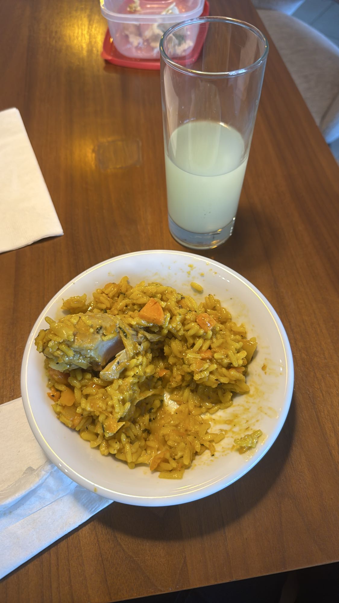 Chicken rice with ayran