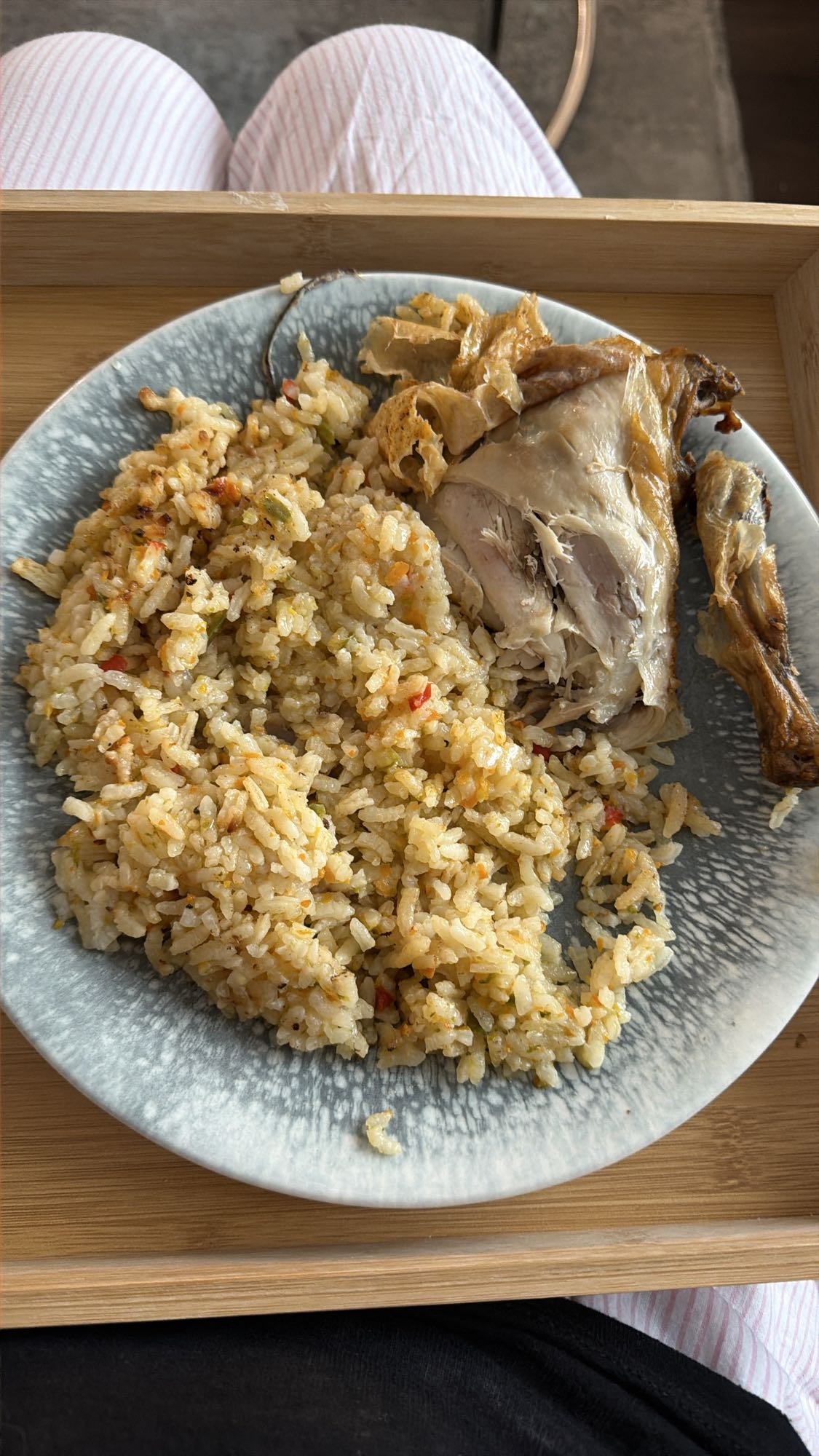 Chicken with fried rice