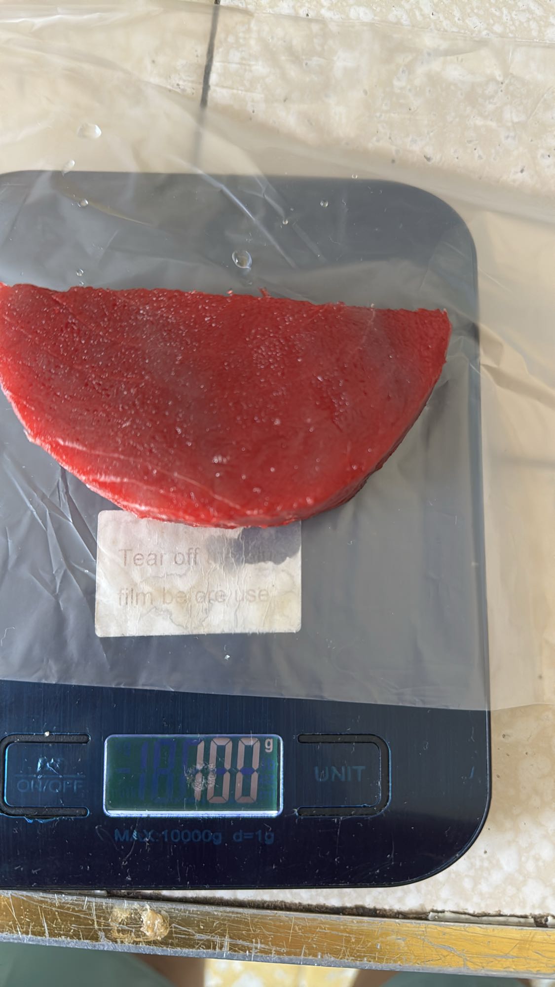 filete de atún crudo