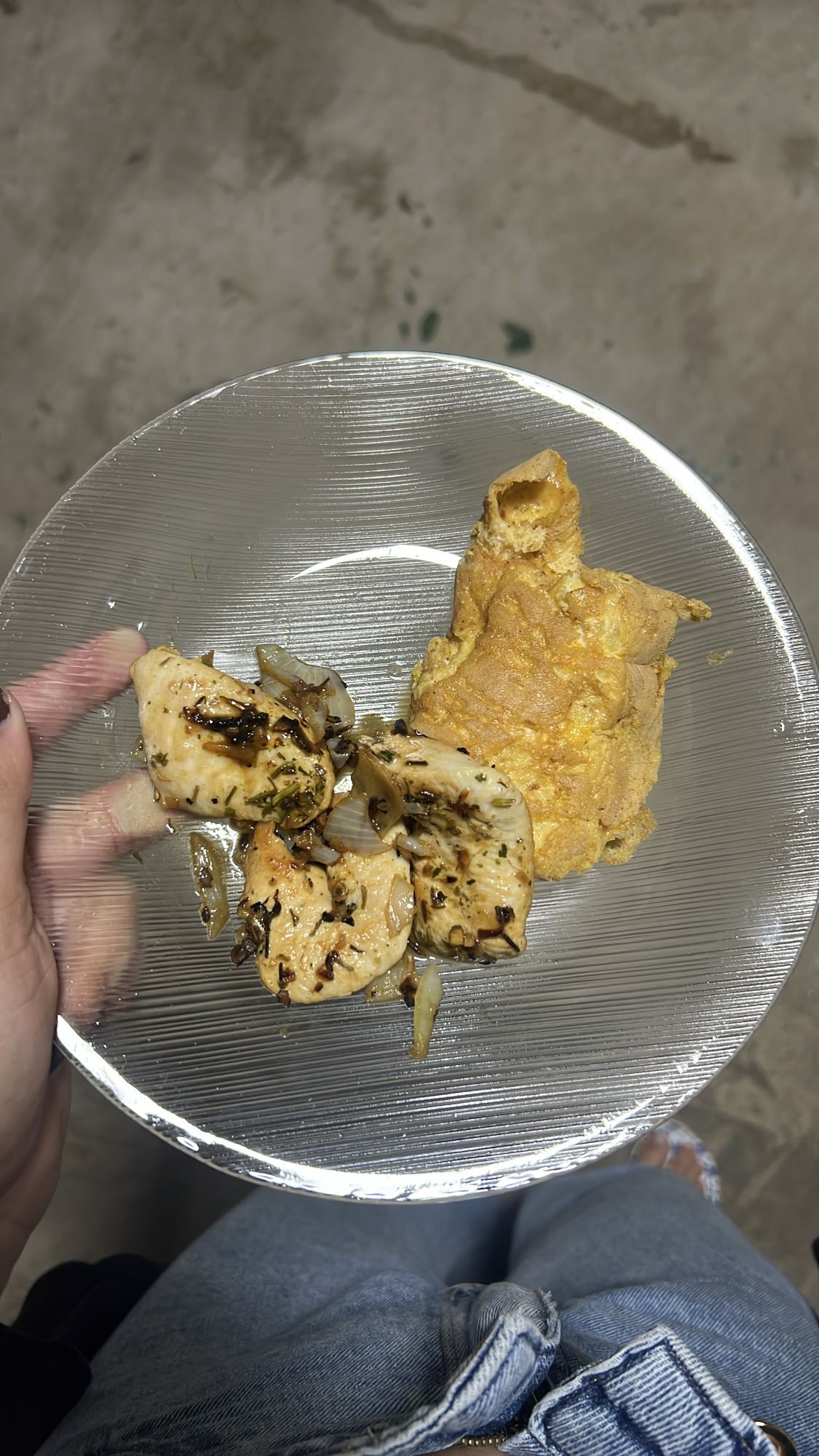Frango com omelete