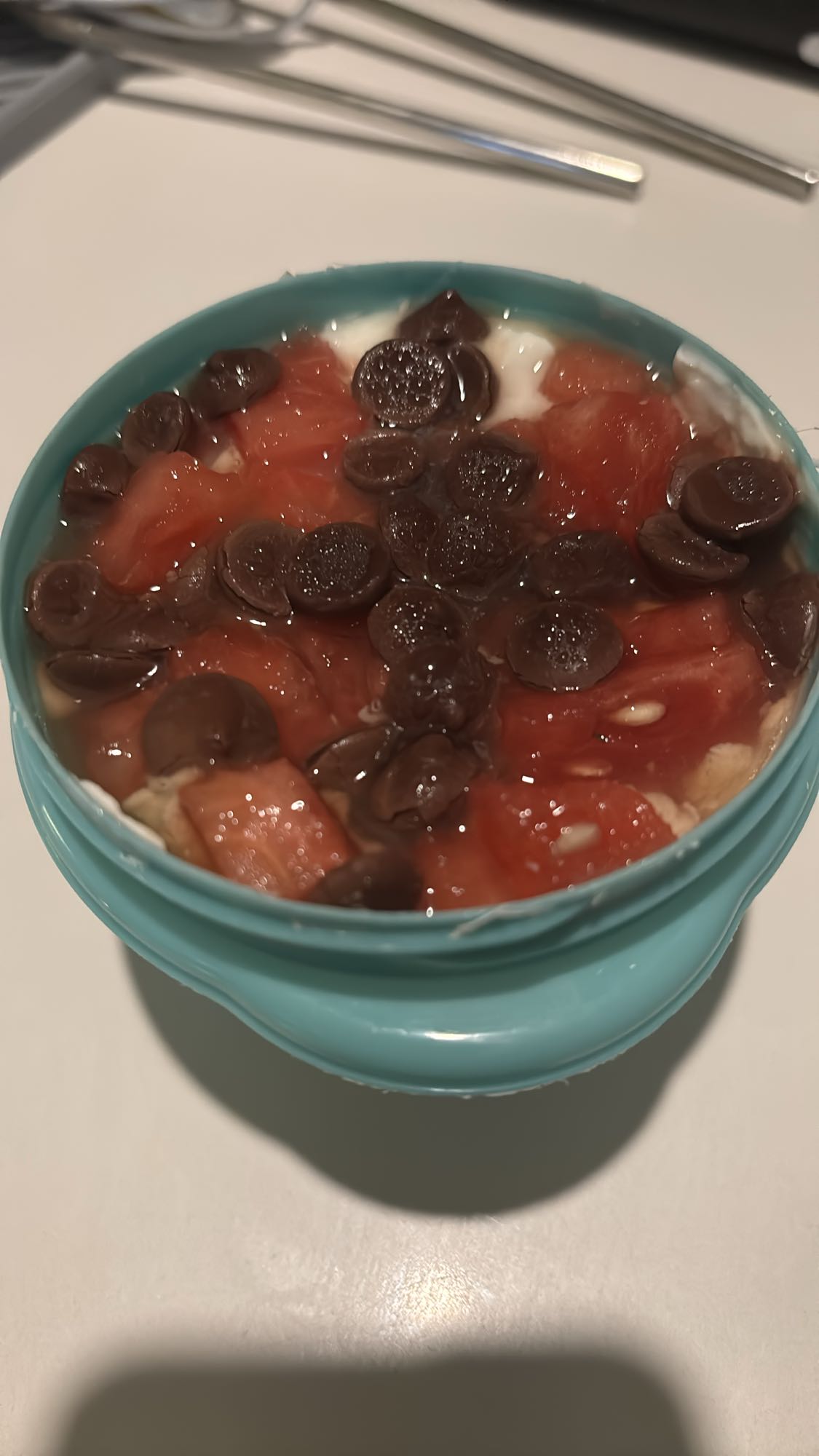 Yaourt fruits et chocolat