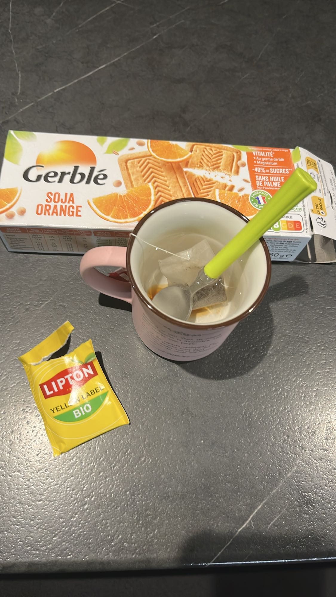 Biscuit soja orange et thé