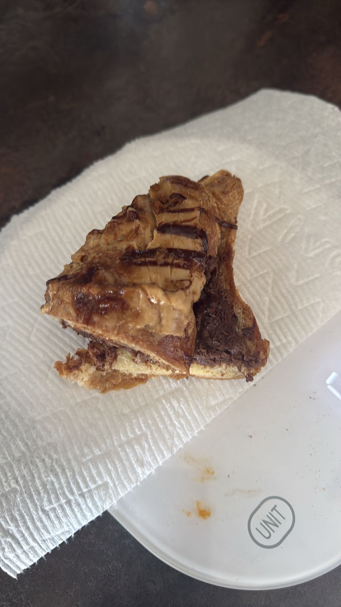 Chocolate croissant slice