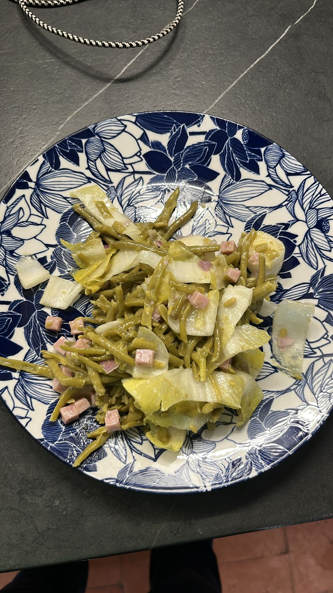 Salade haricots verts jambon