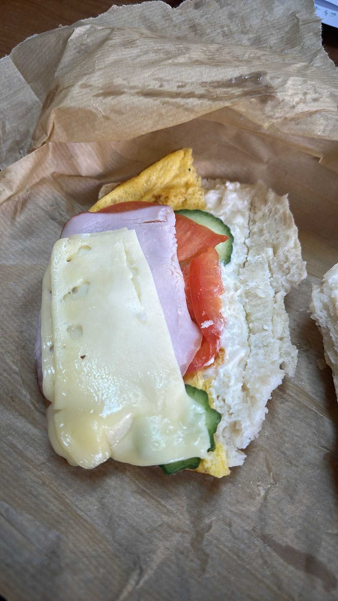 Ham Cheese Veggie Sandwich