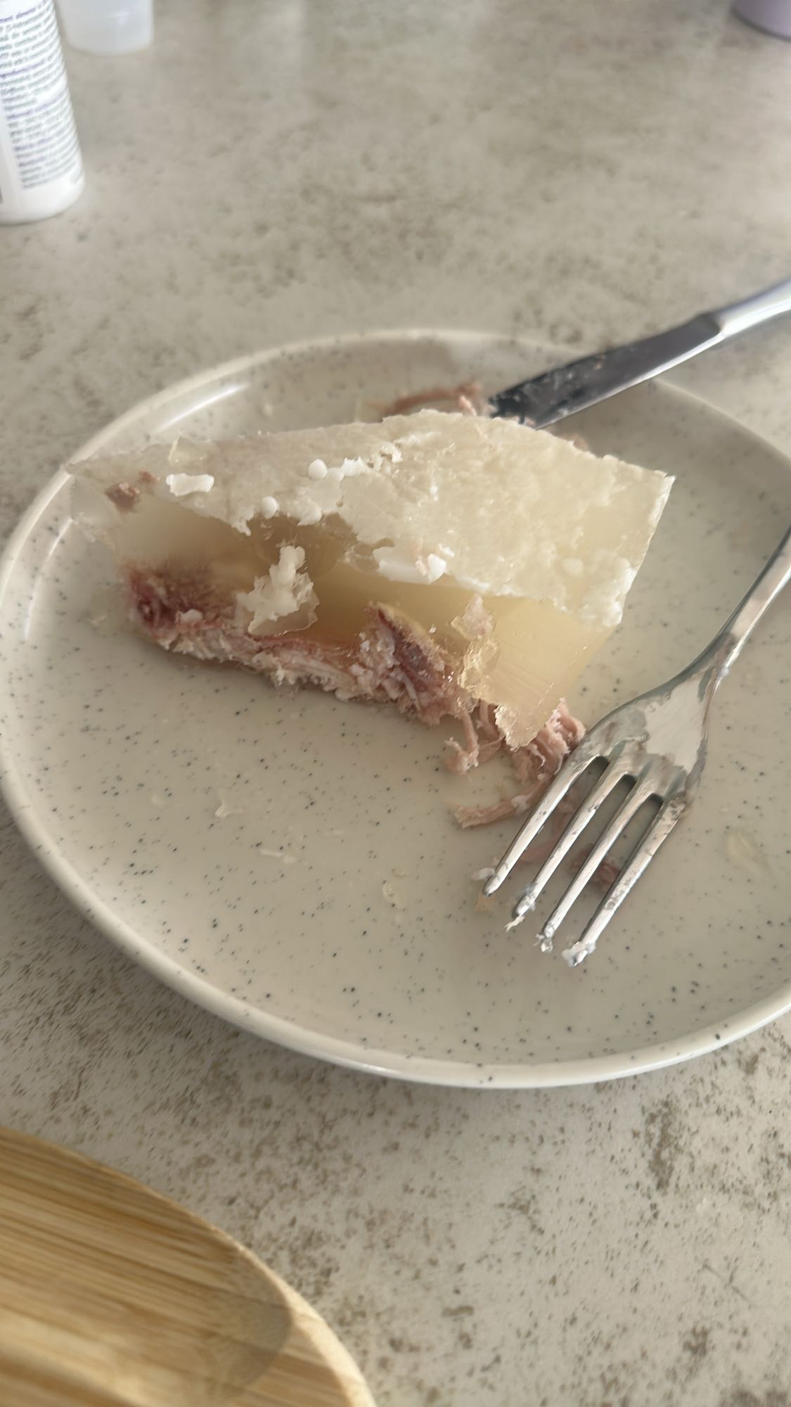 meat jelly aspic slice