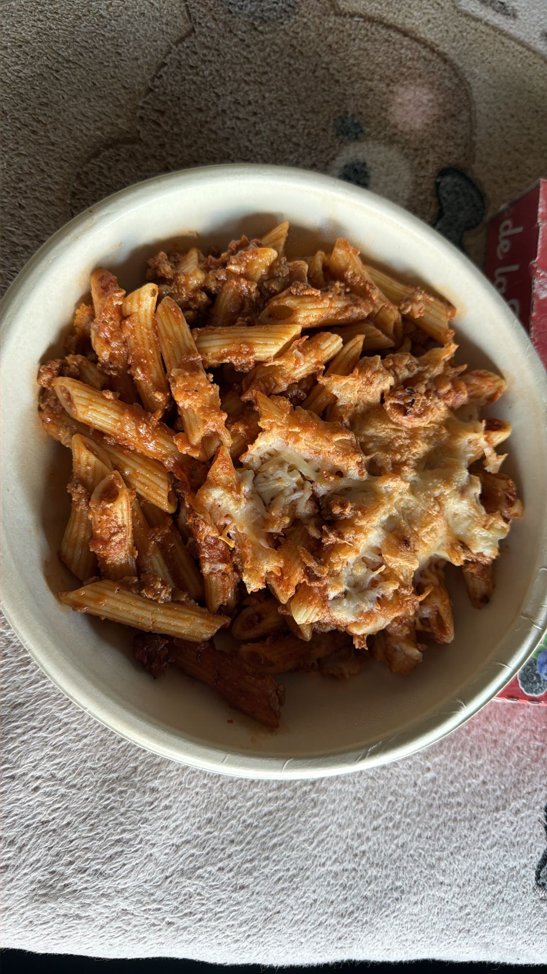 Penne la cuptor cu carne
