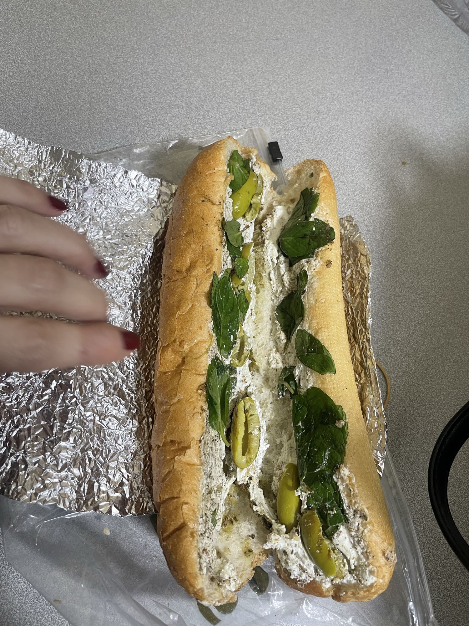 Herb Cheese Veggie Sub