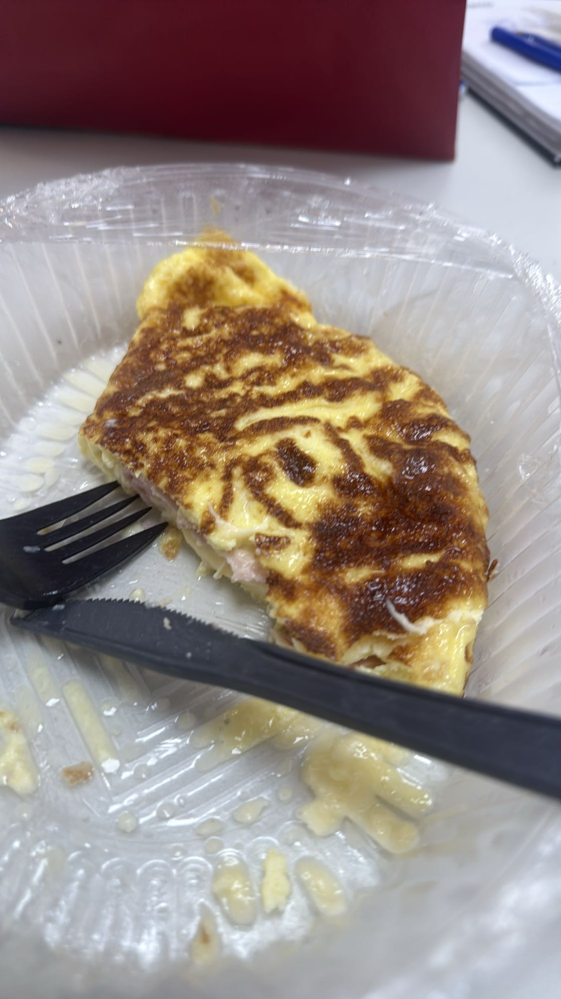 Omelette de jamón y queso