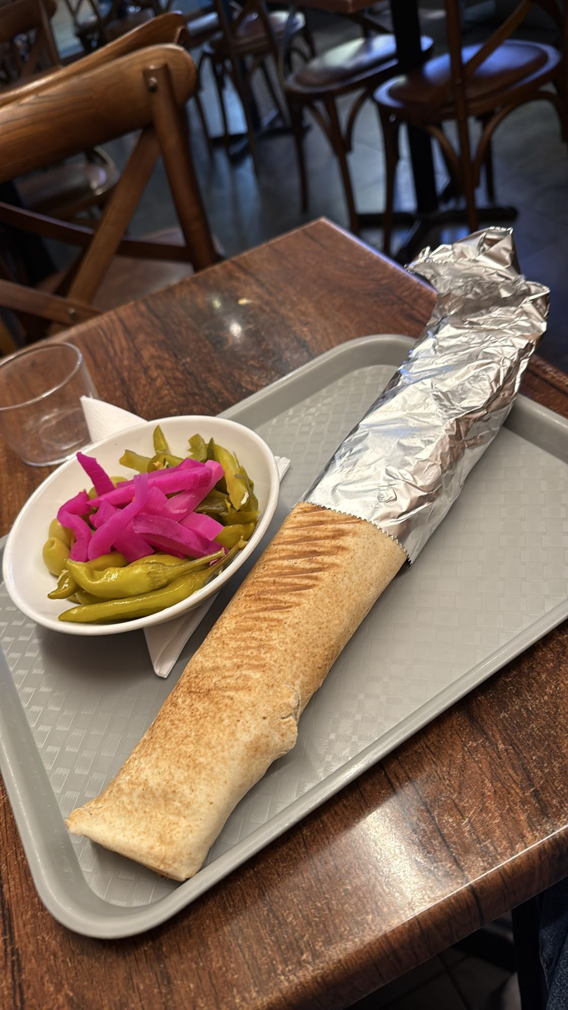 Chicken wrap with pickles