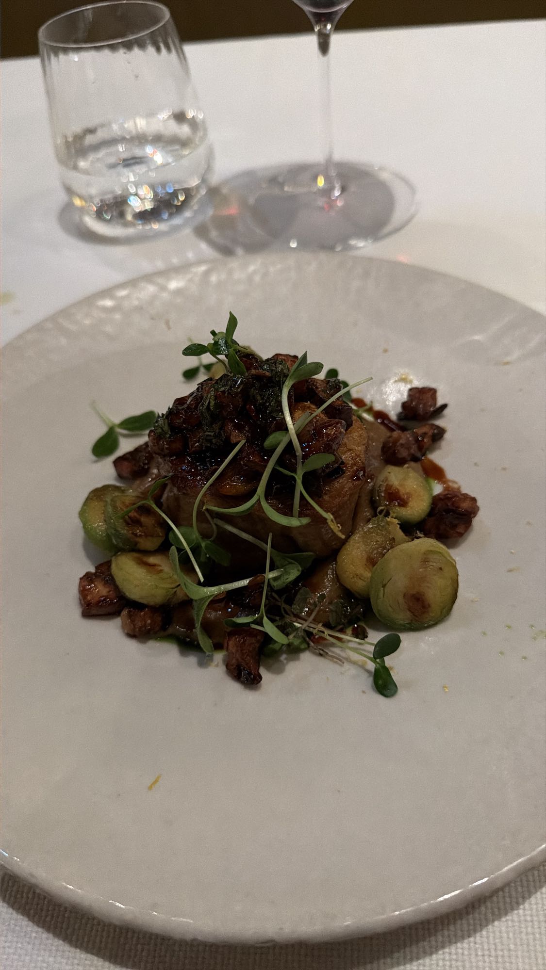 Beef filet with brussels