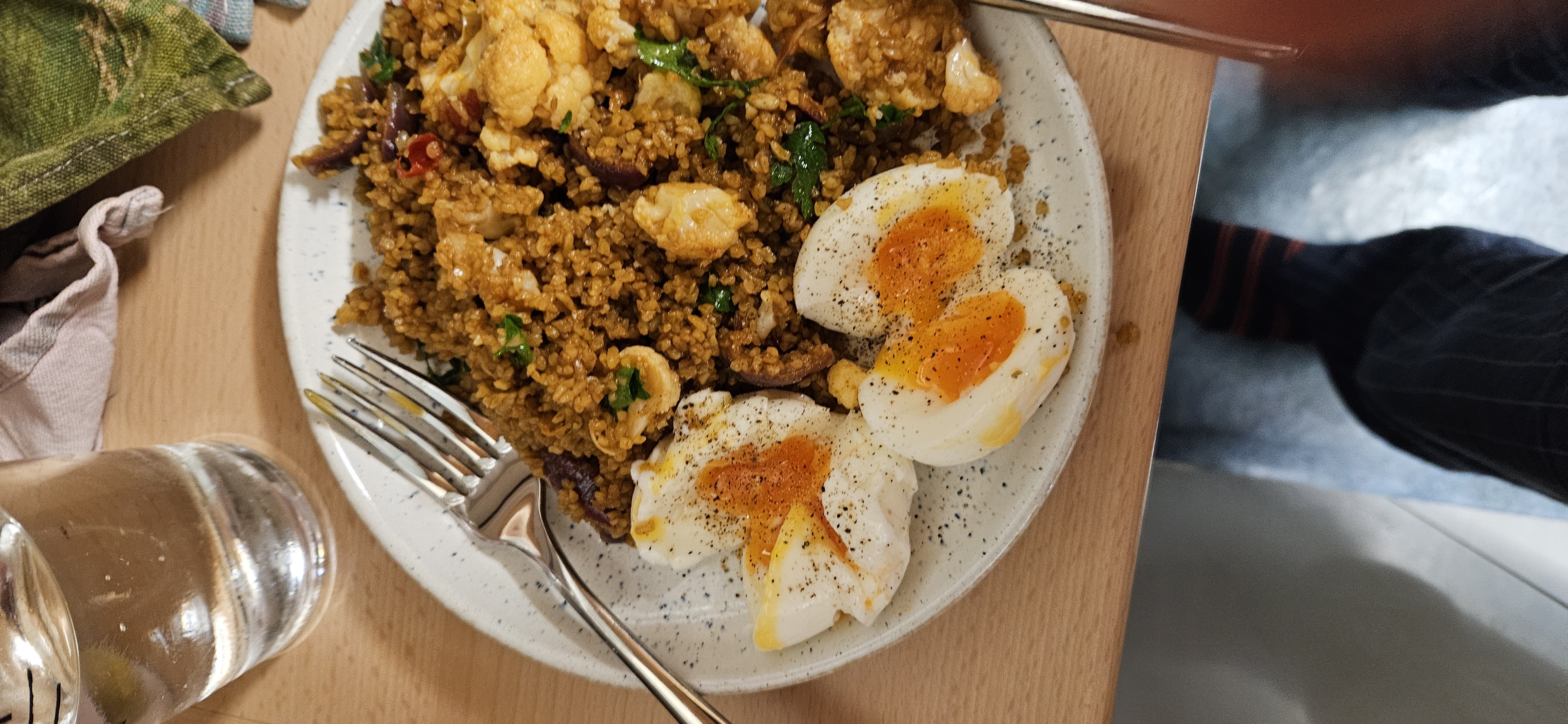 Egg bulgur pilaf