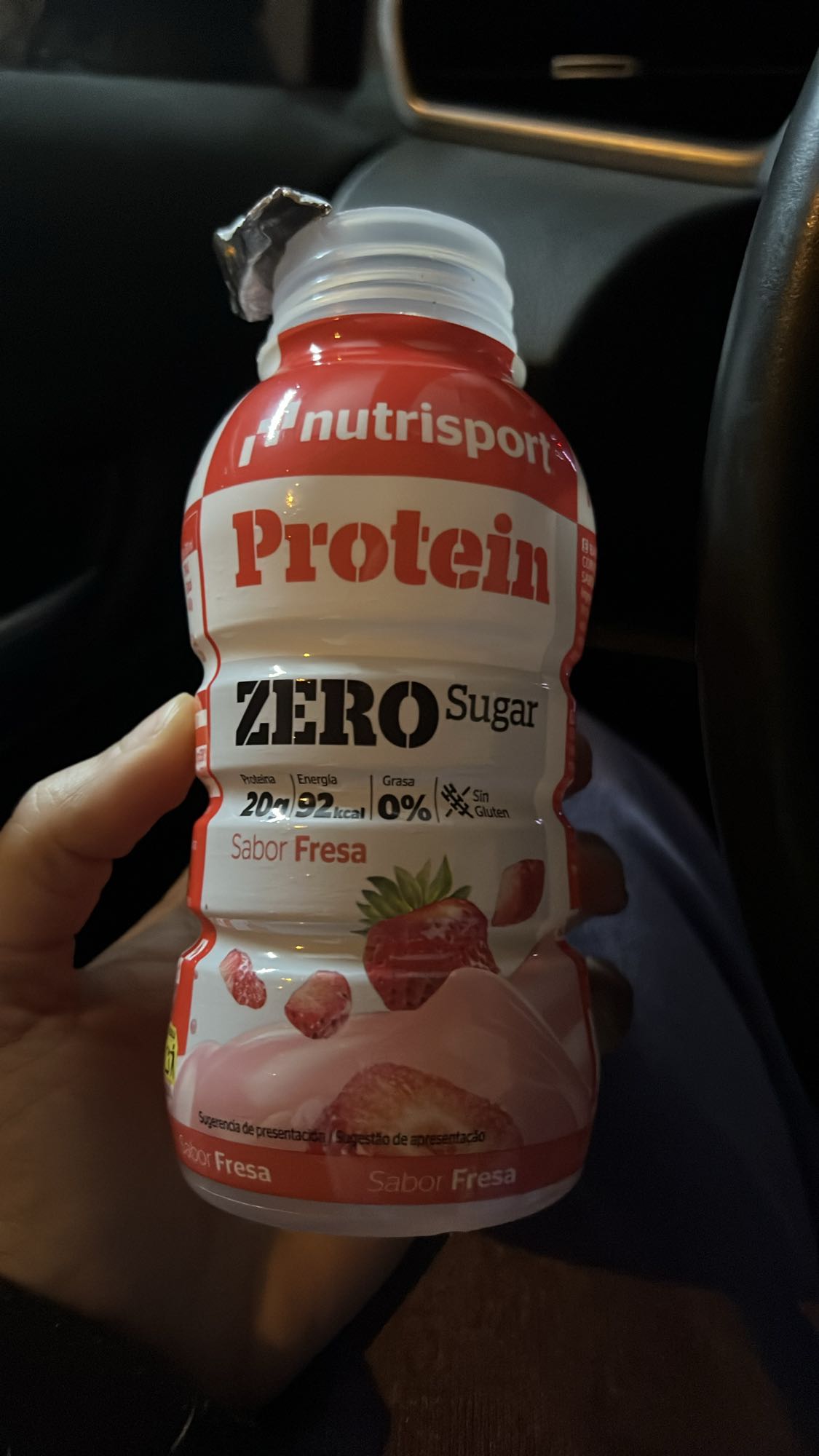 Batido proteína fresa