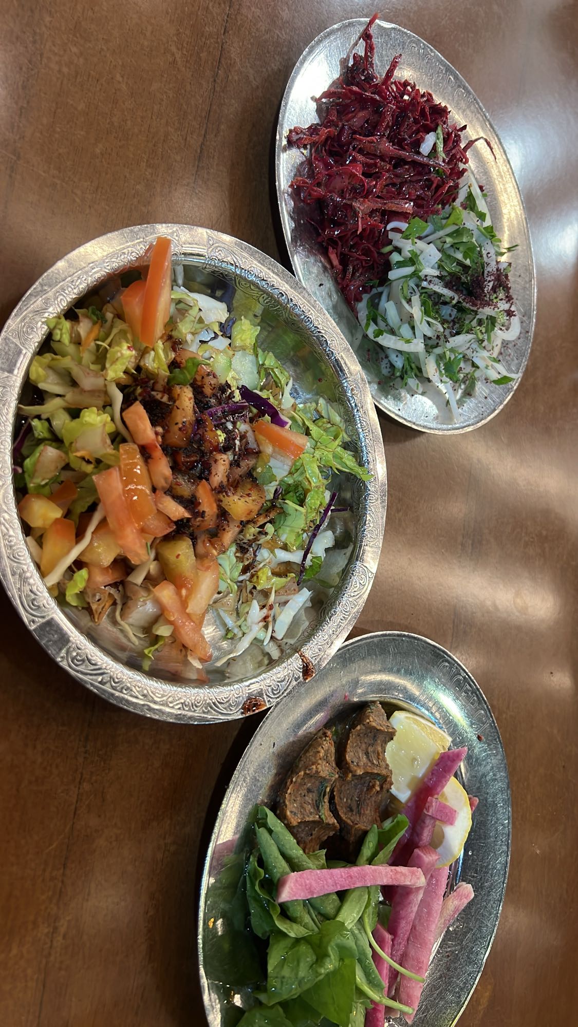 Mixed salad & cig kofte plate