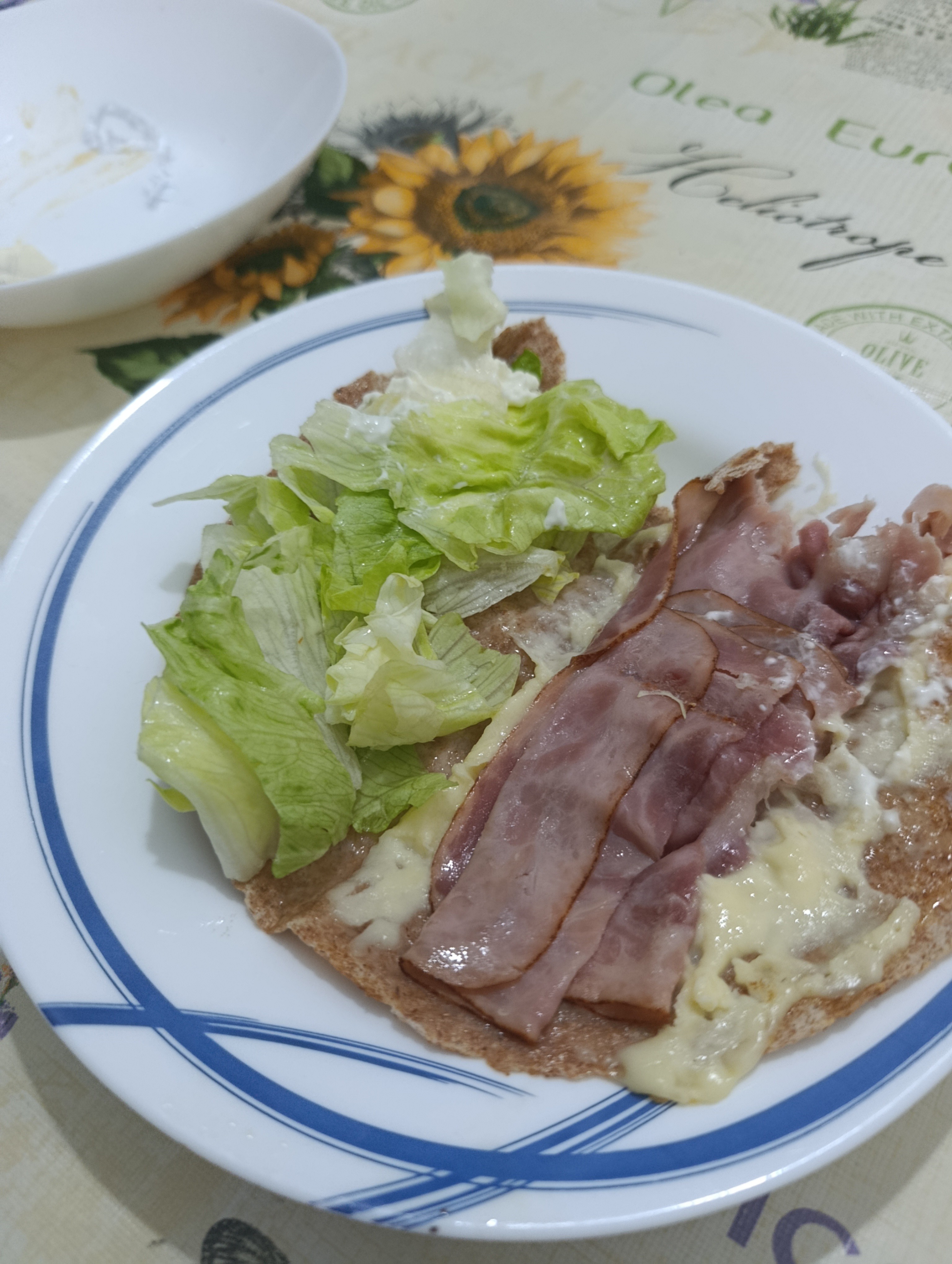 Wrap de jamón y lechuga