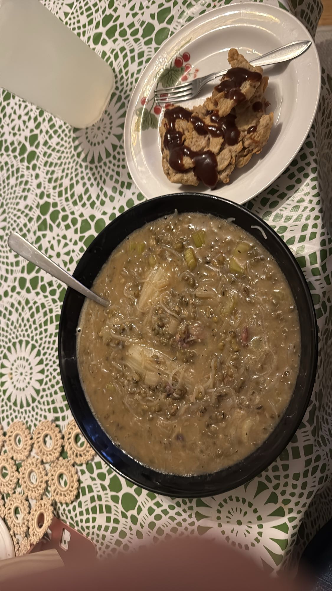 Kycklingsoppa & panerad kyckling