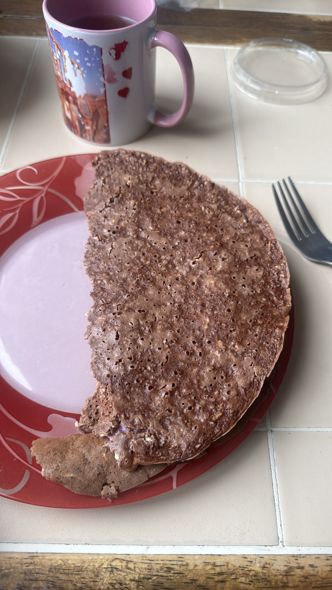 шоколадный овсяный блин