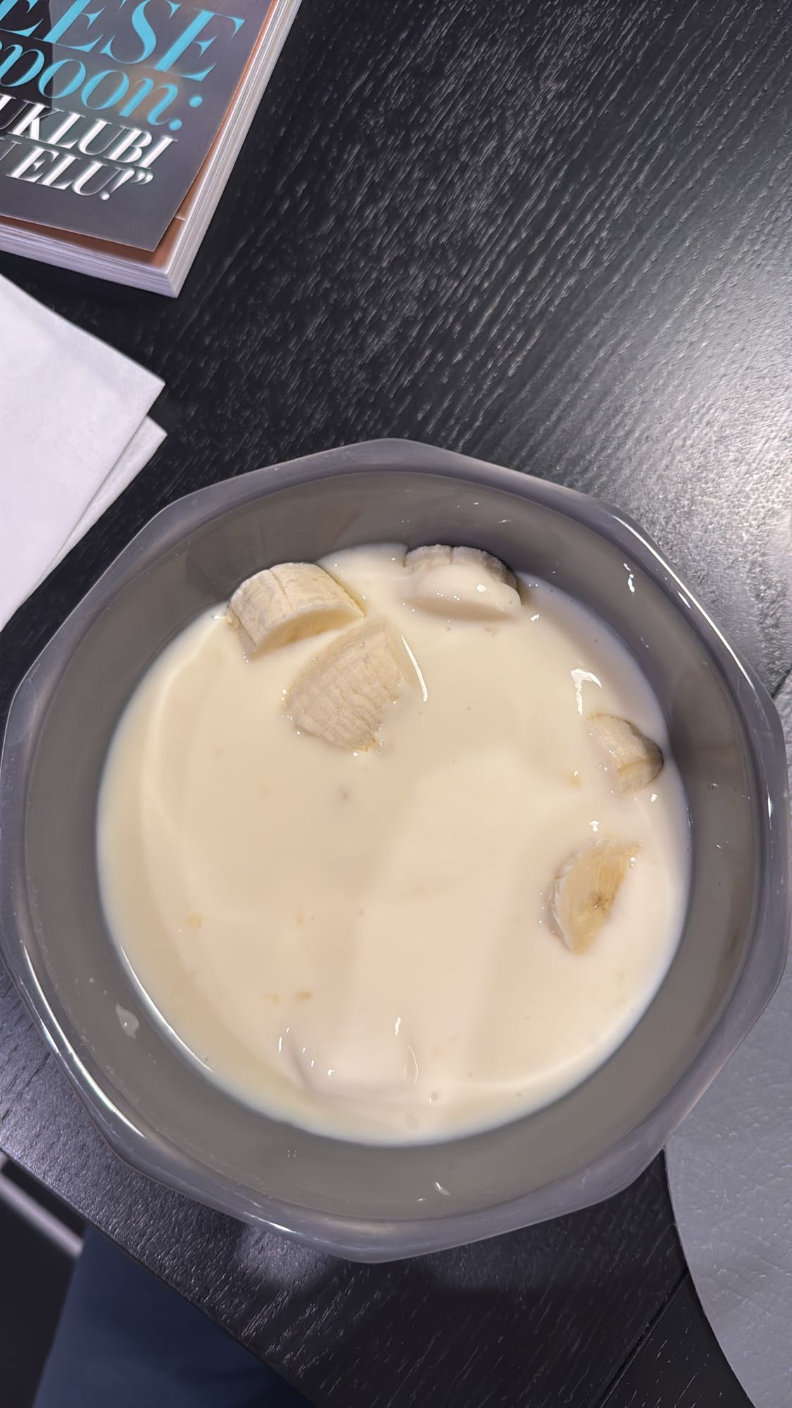 Banana milk bowl