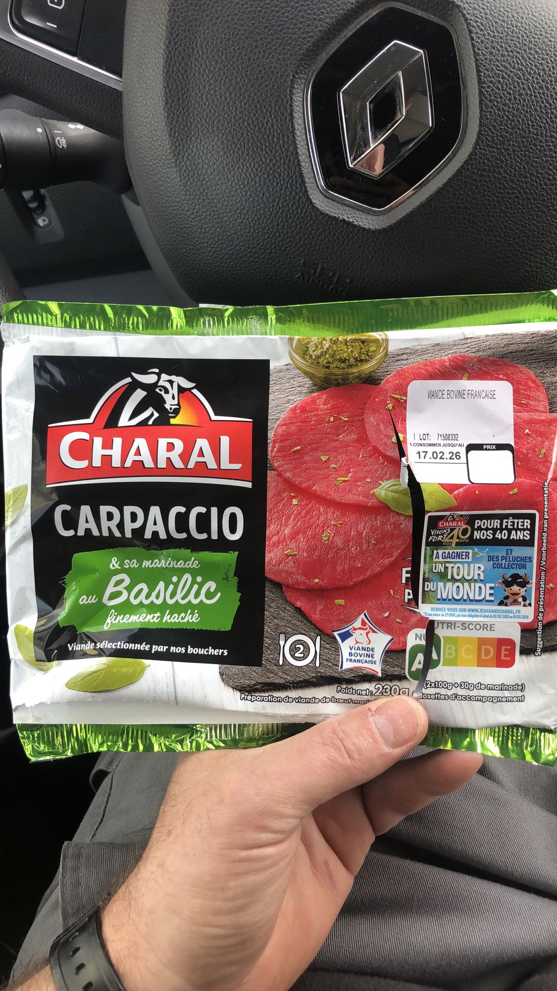 Carpaccio au basilic