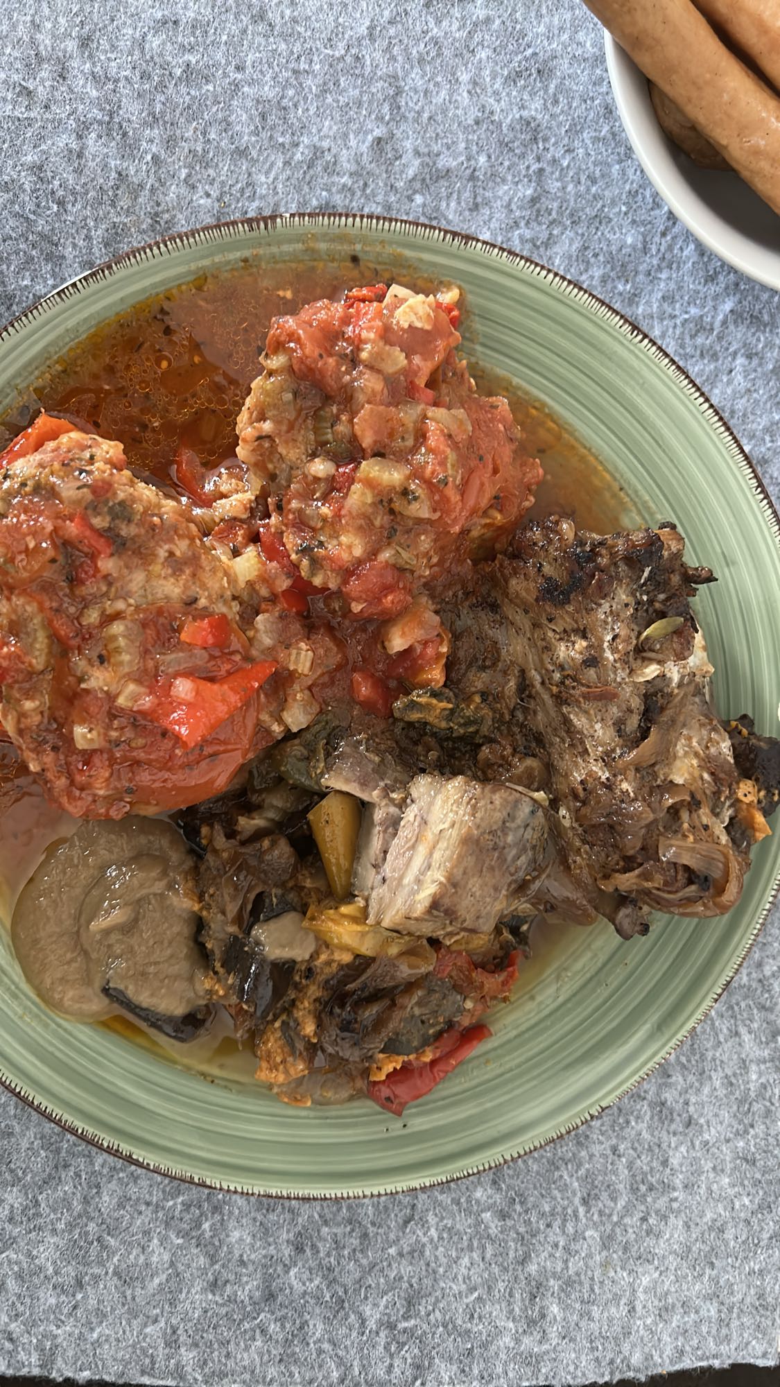 sopa de carne y verduras