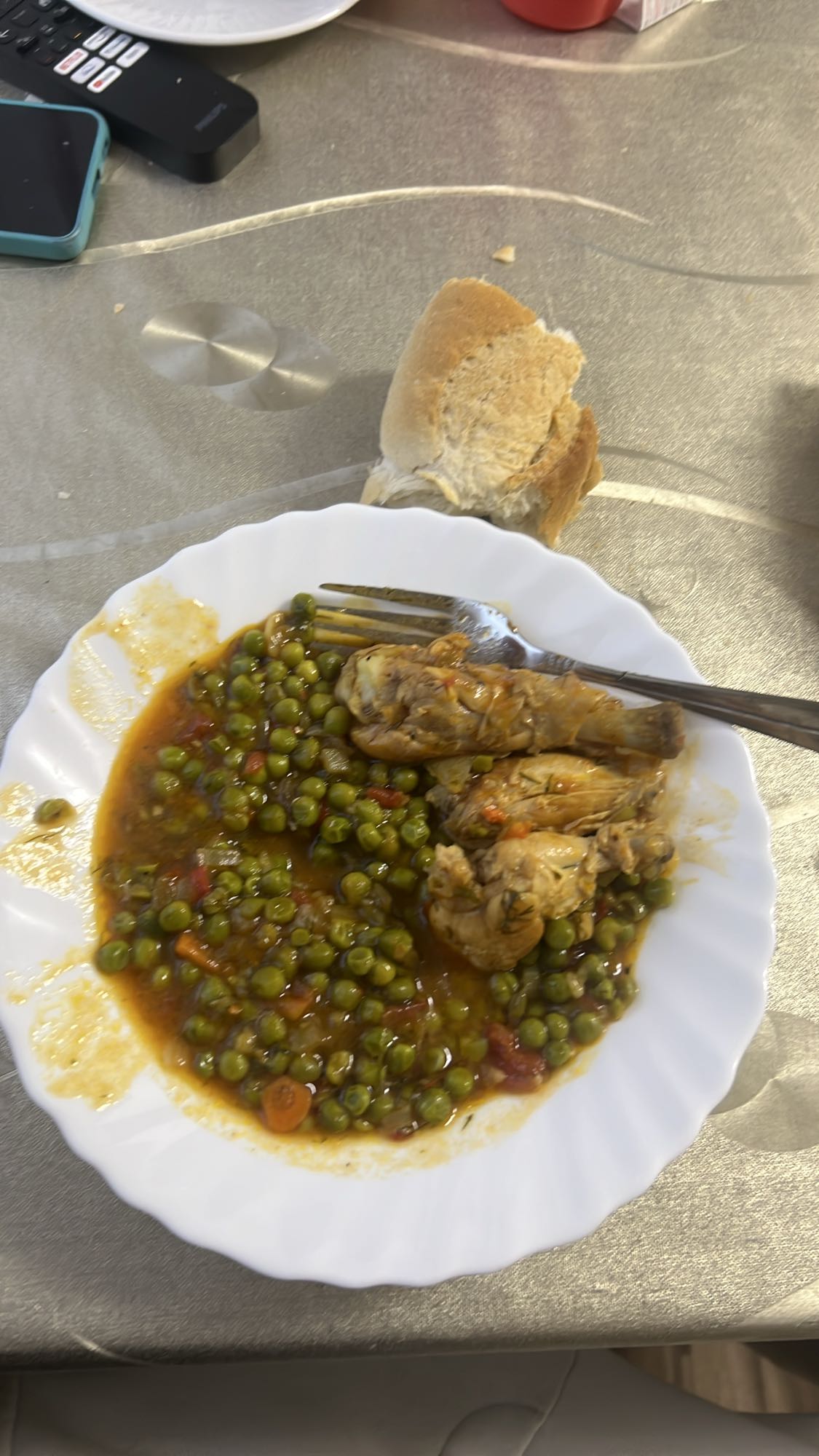 Mâncare de mazăre cu pui