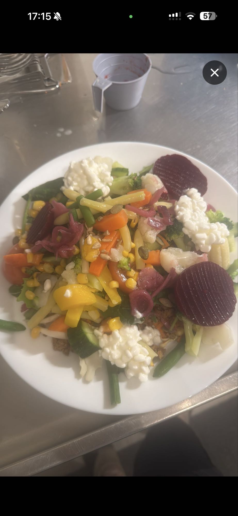 Grönsakssallad med keso