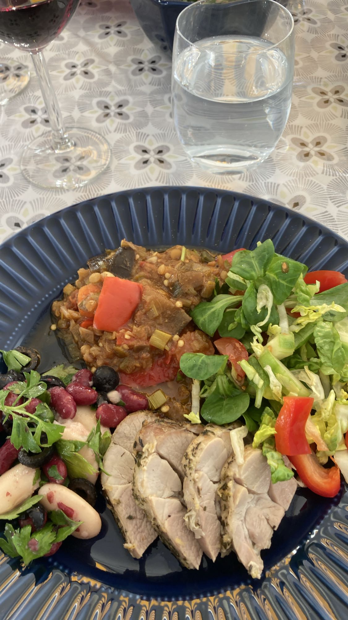 Fläskfilé med bönsallad