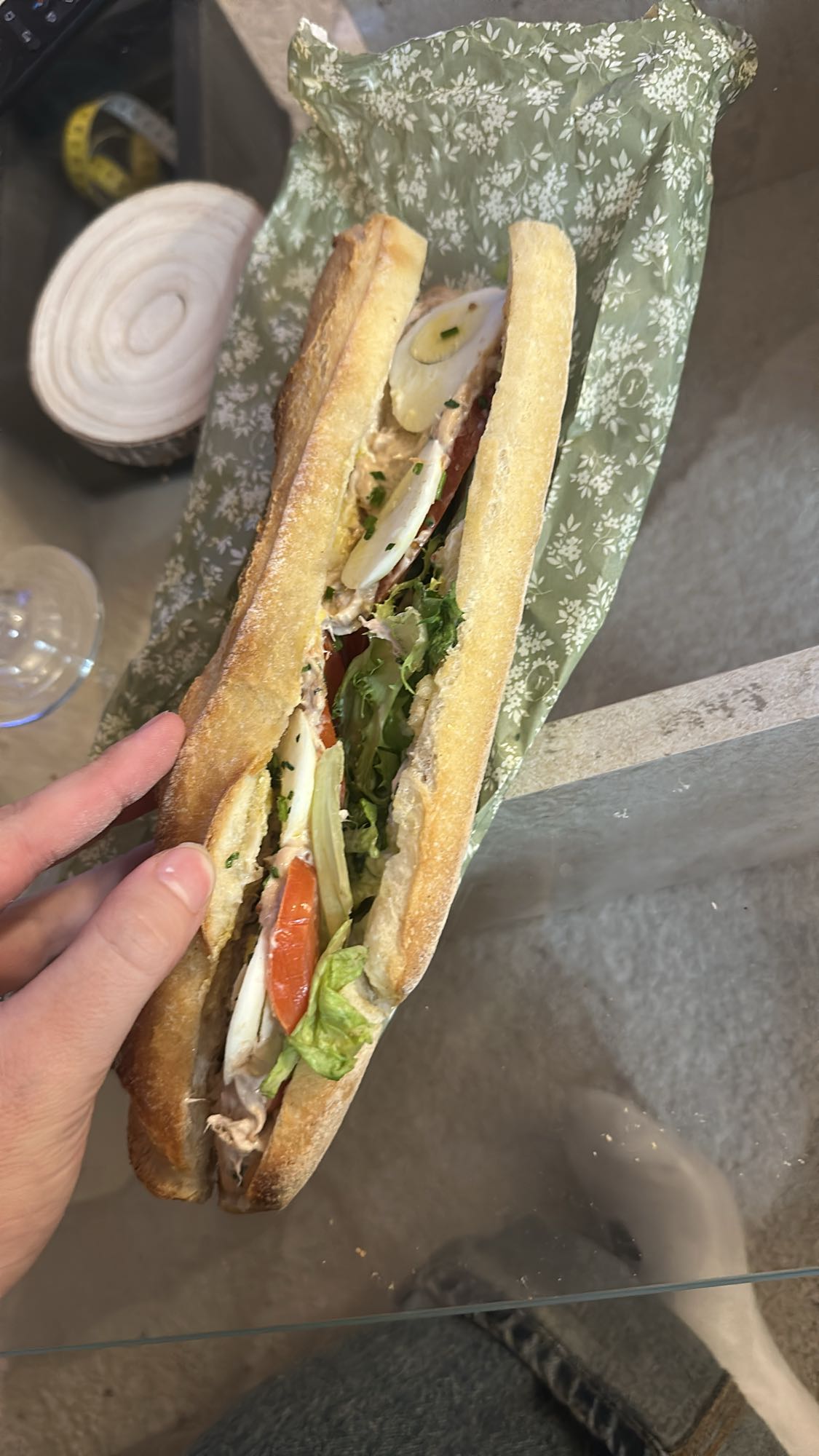 Sandwich baguette thon œuf
