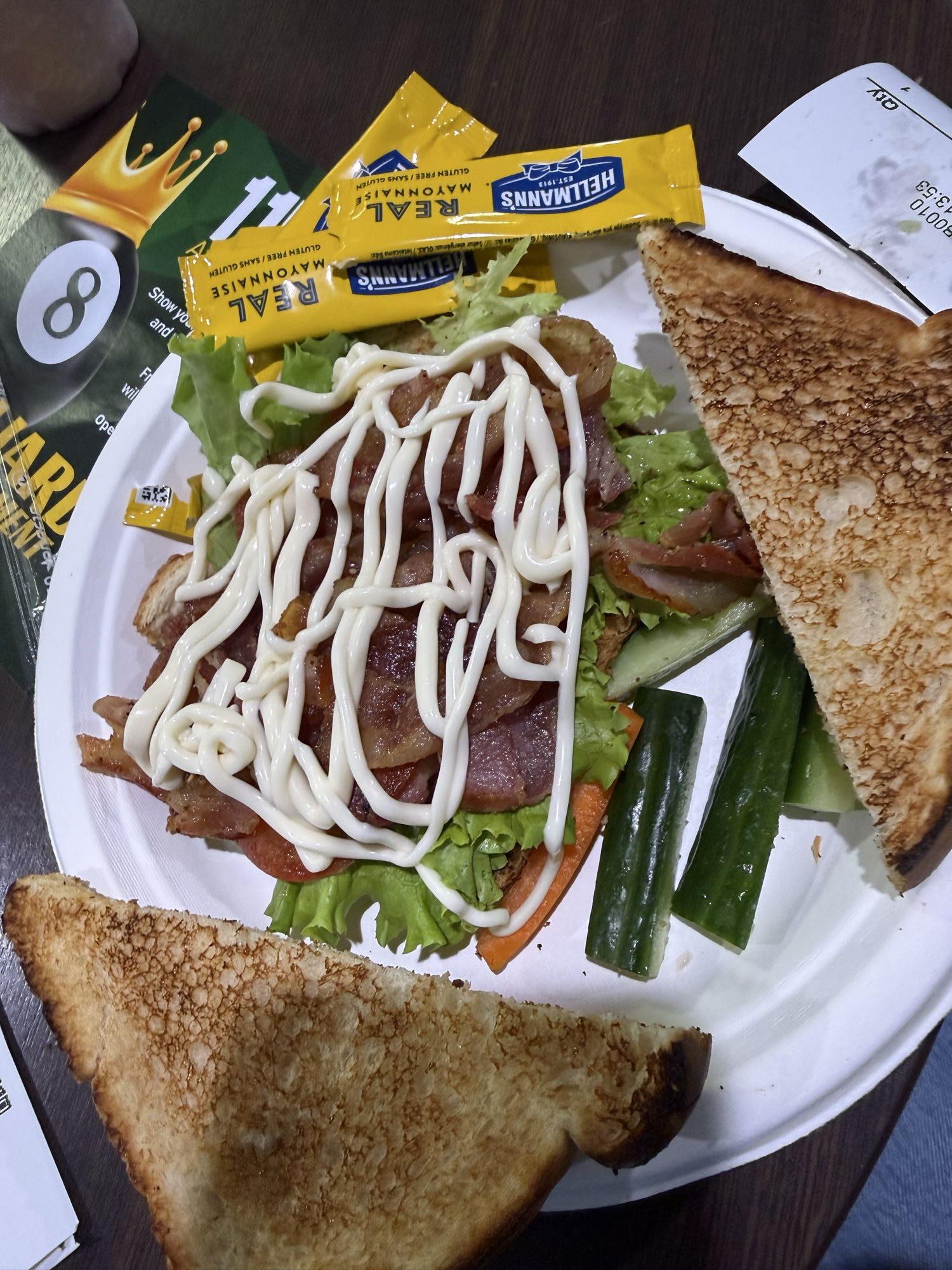 Bacon mayo sandwich plate