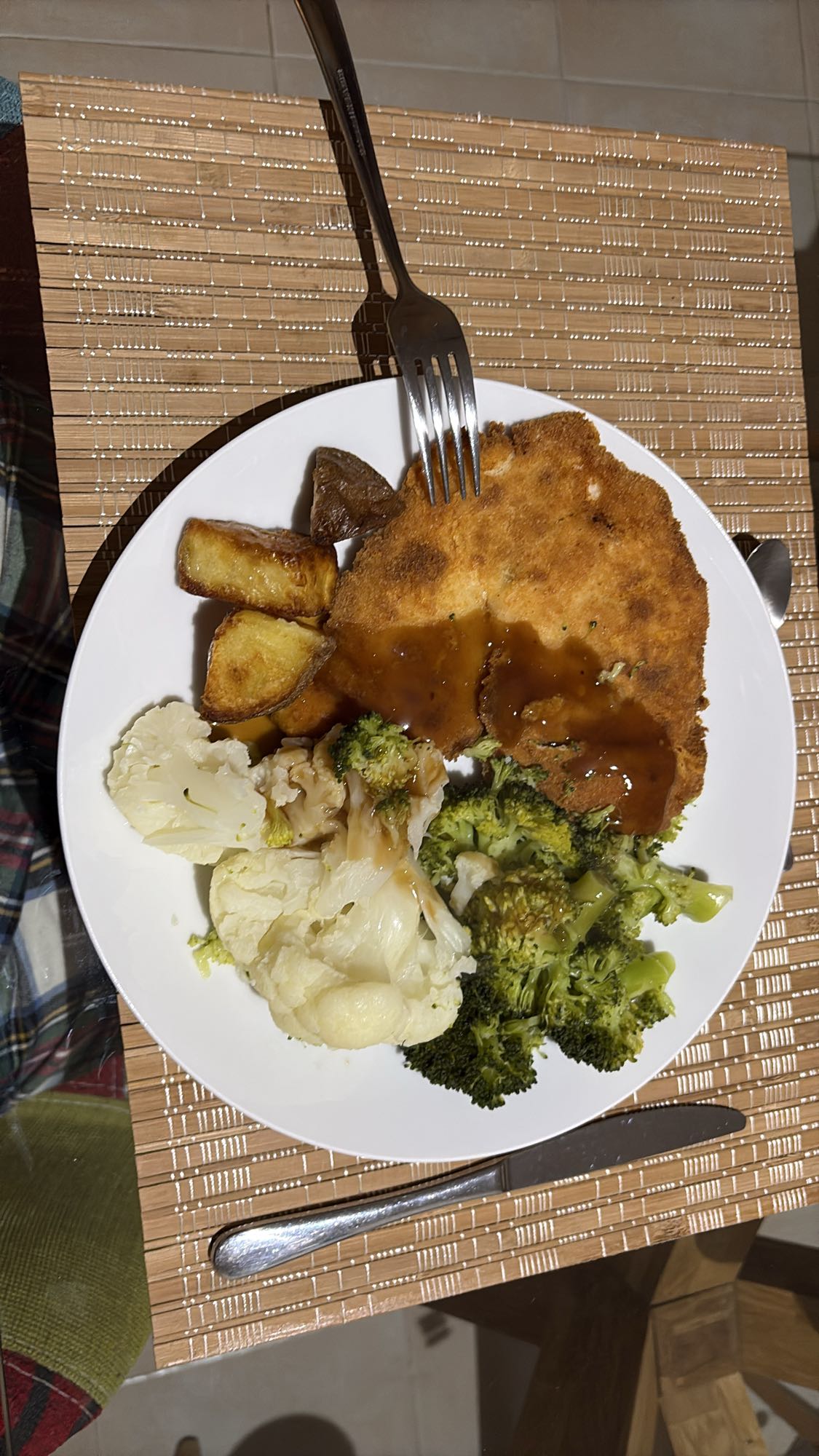 Schnitzel with veggies