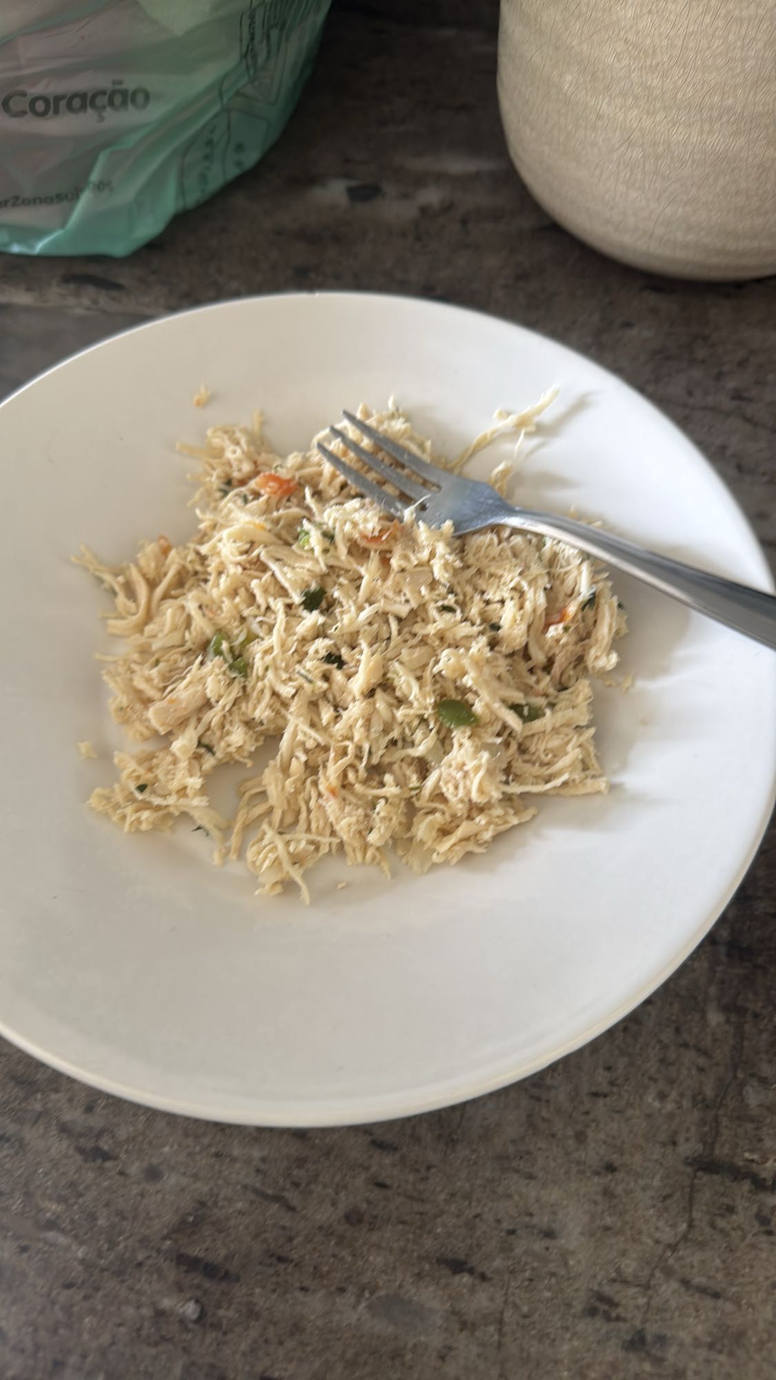 Frango desfiado simples