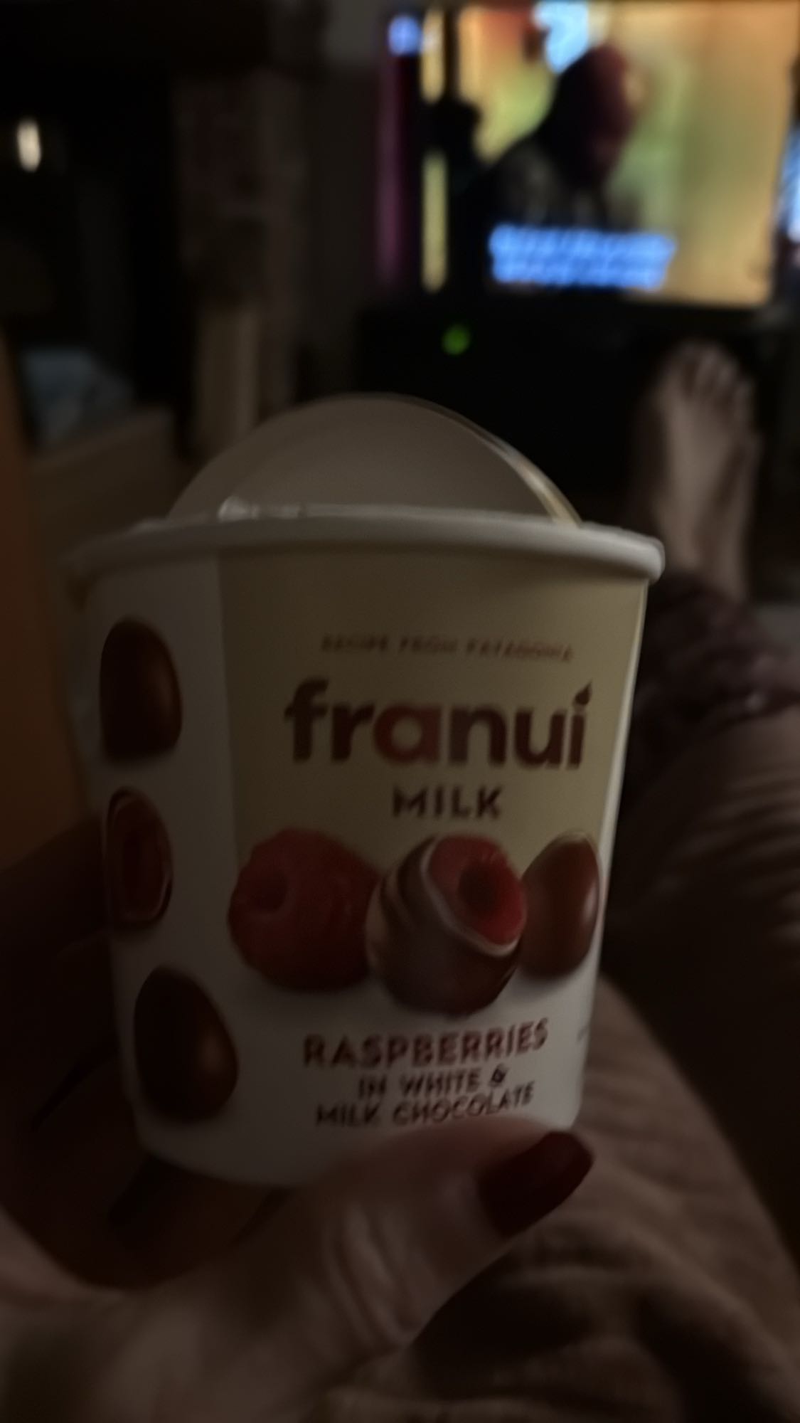 frambozen in chocolade