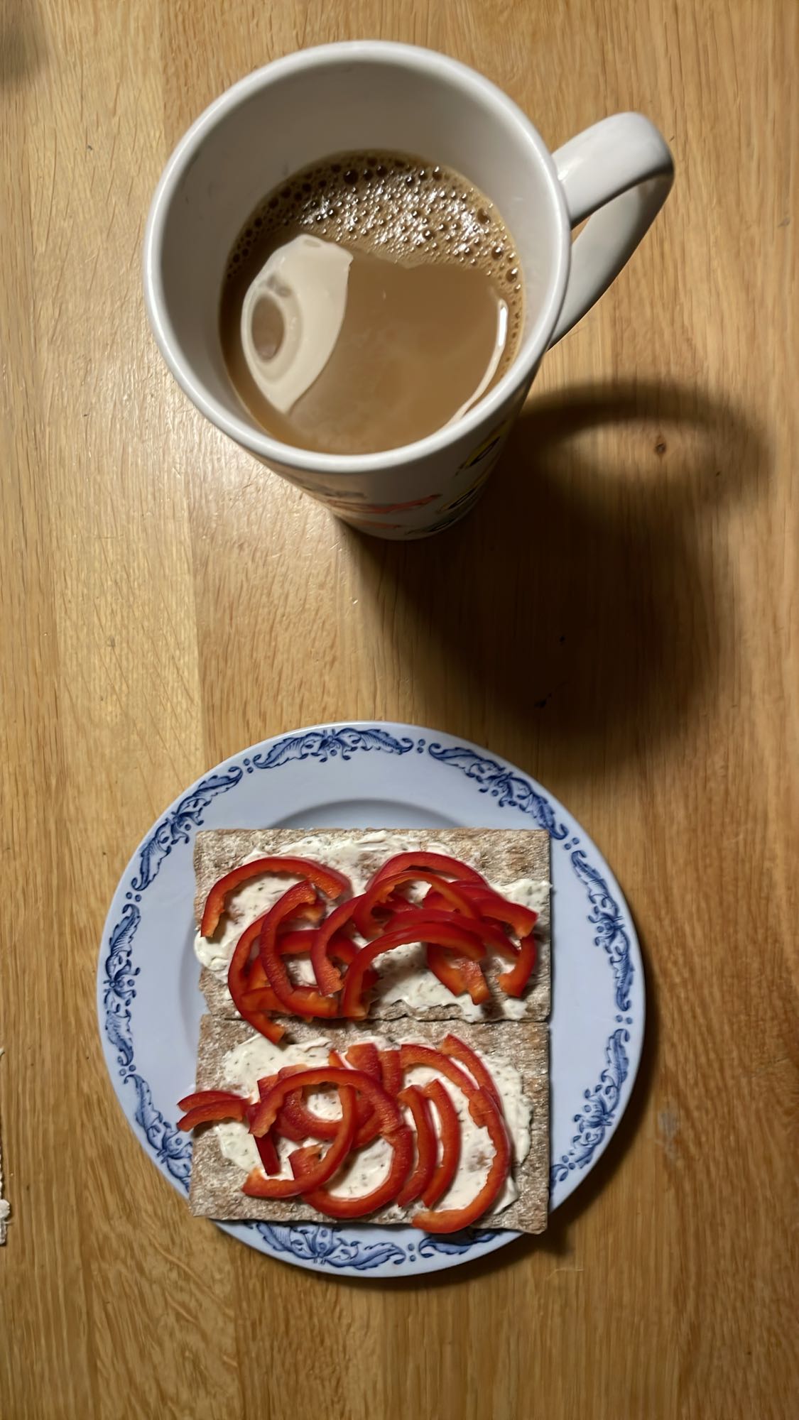 Knäckebröd med kaffe