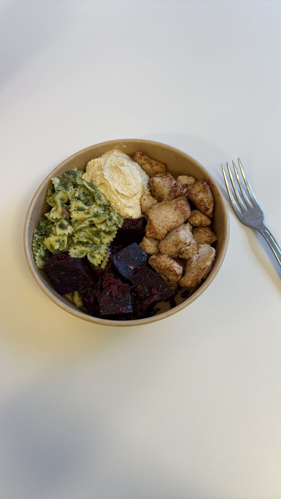 Chicken pesto pasta bowl