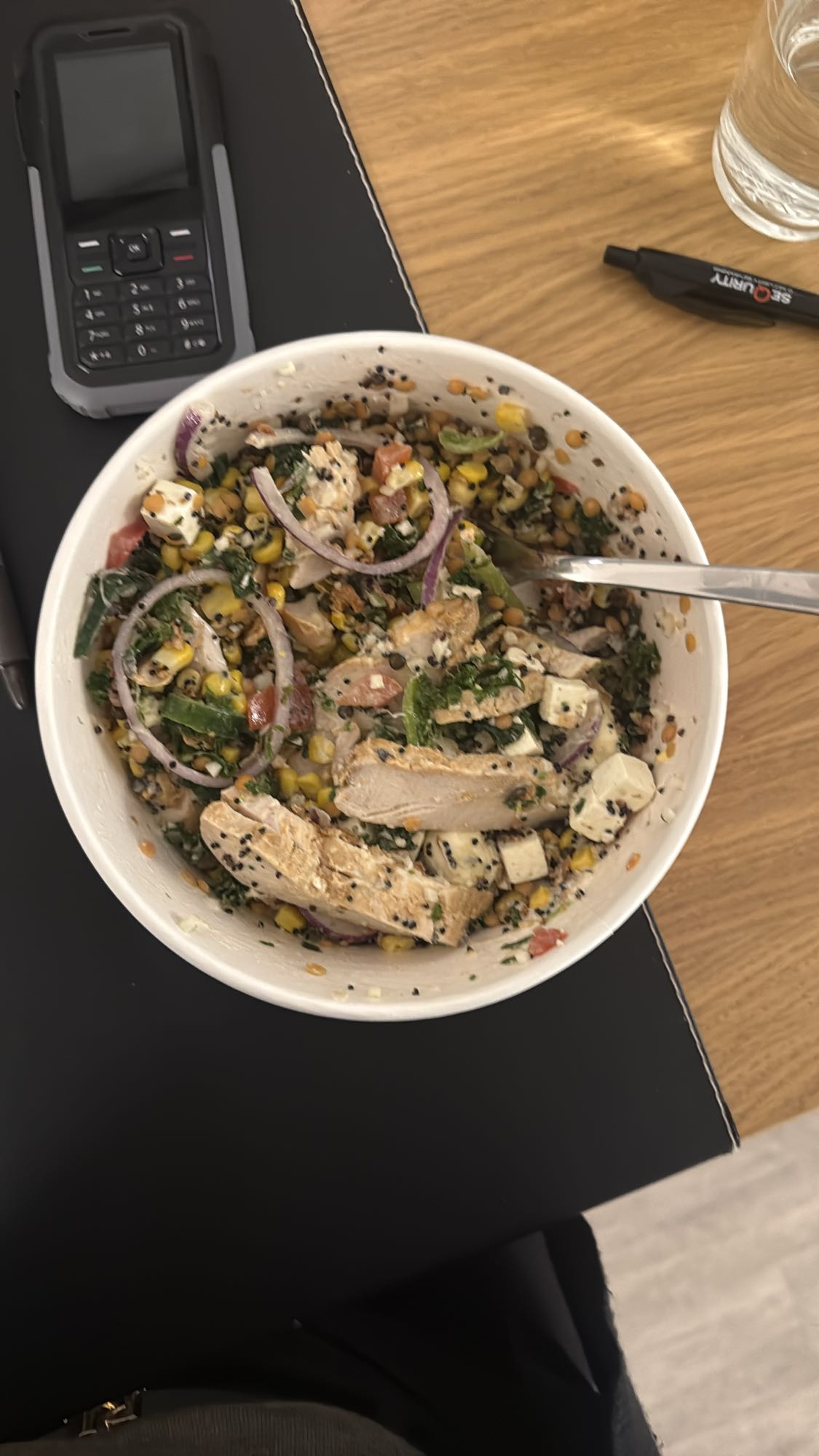 Kycklingsallad med linser