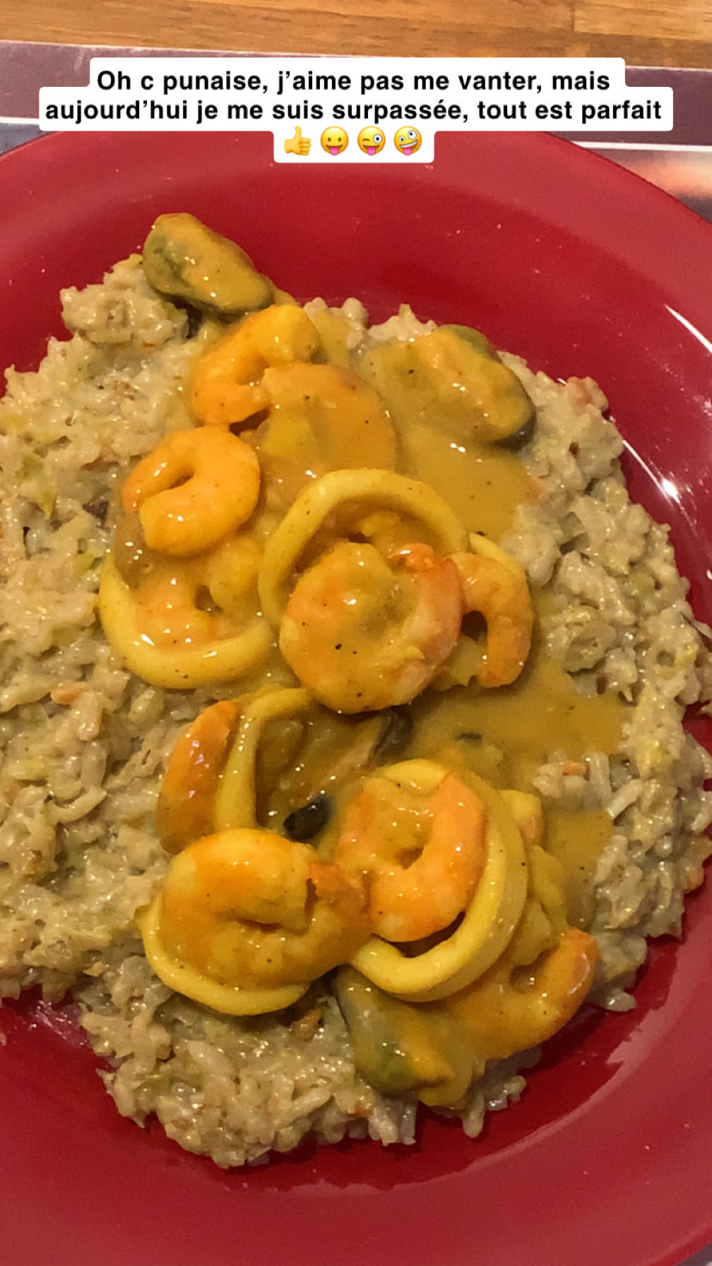 Riz crémeux aux fruits de mer