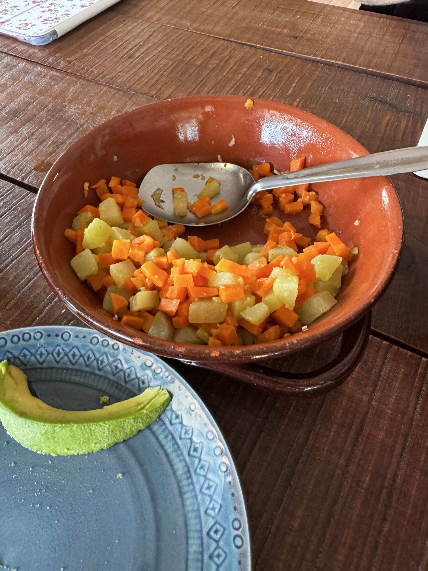Verduras cocidas y aguacate