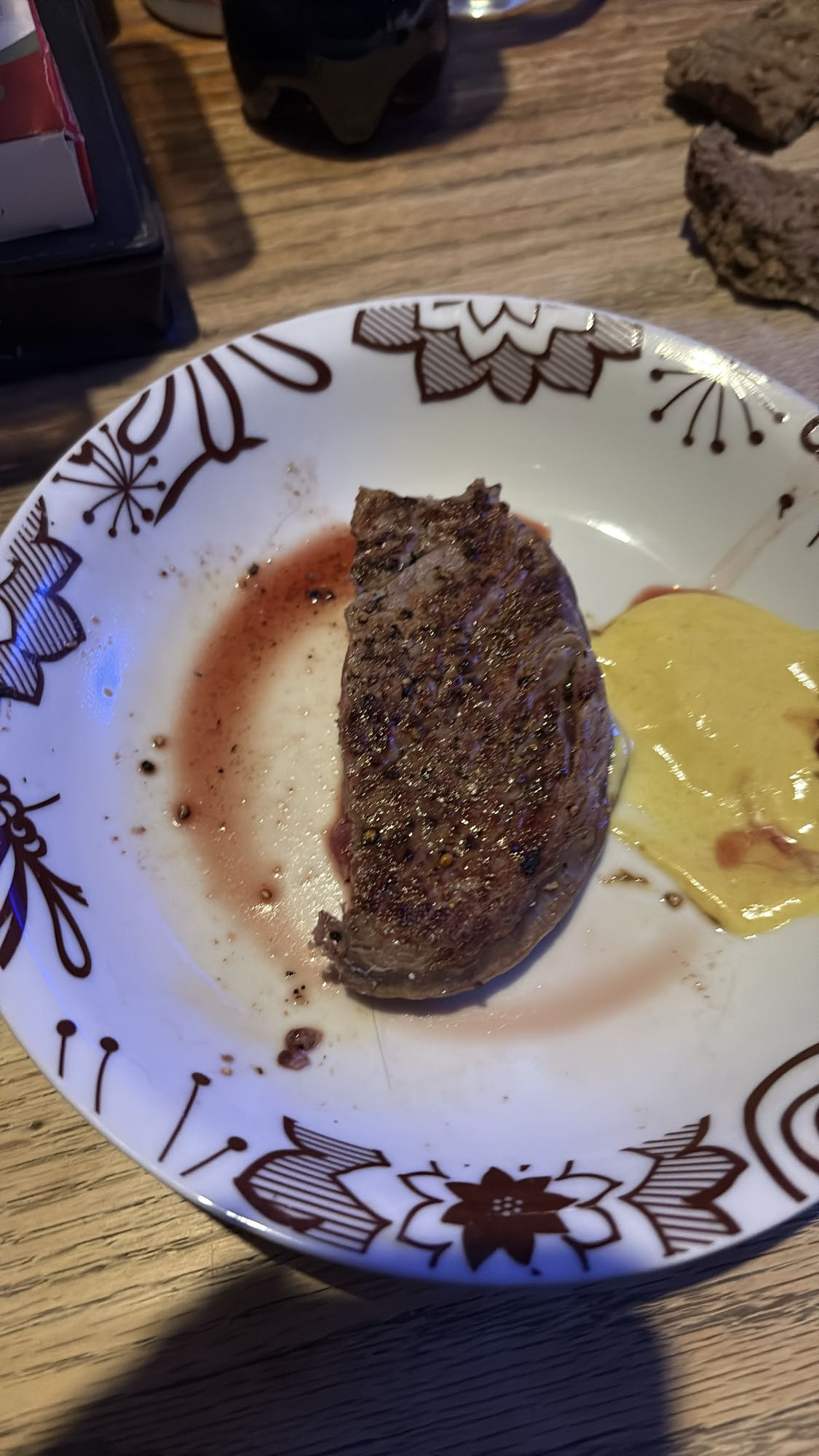 Steak avec moutarde