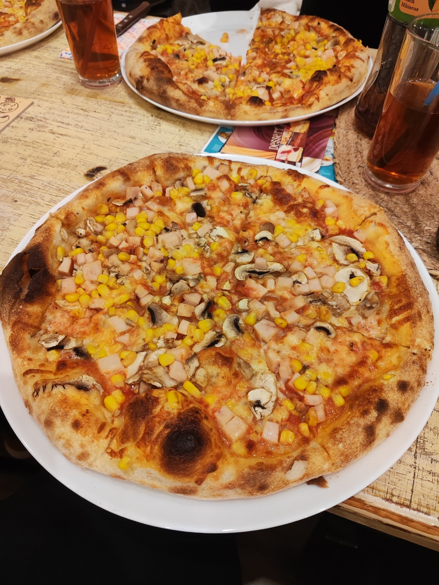 Chicken Corn Mushroom Pizza