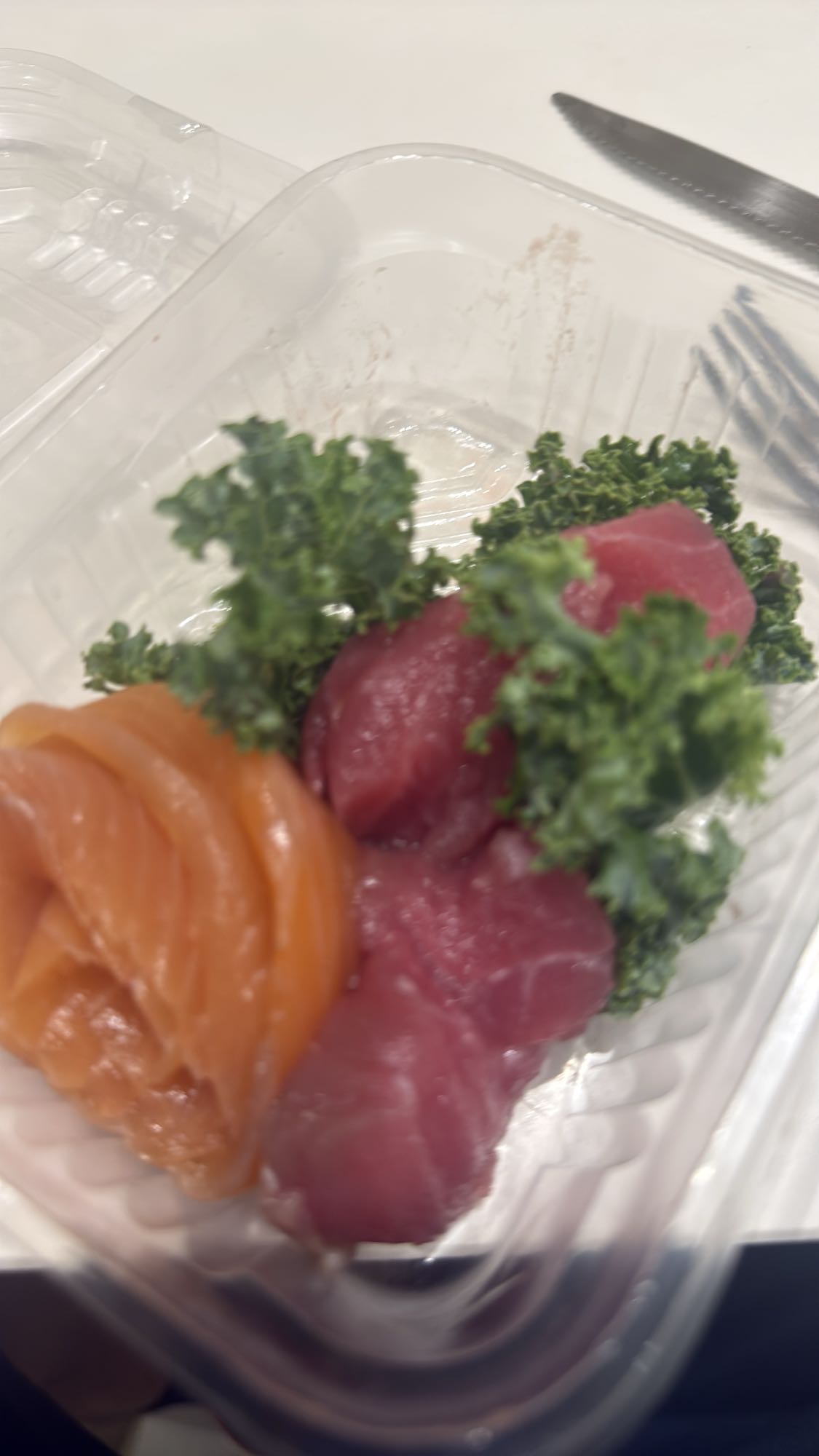 sashimi de salmón y atún