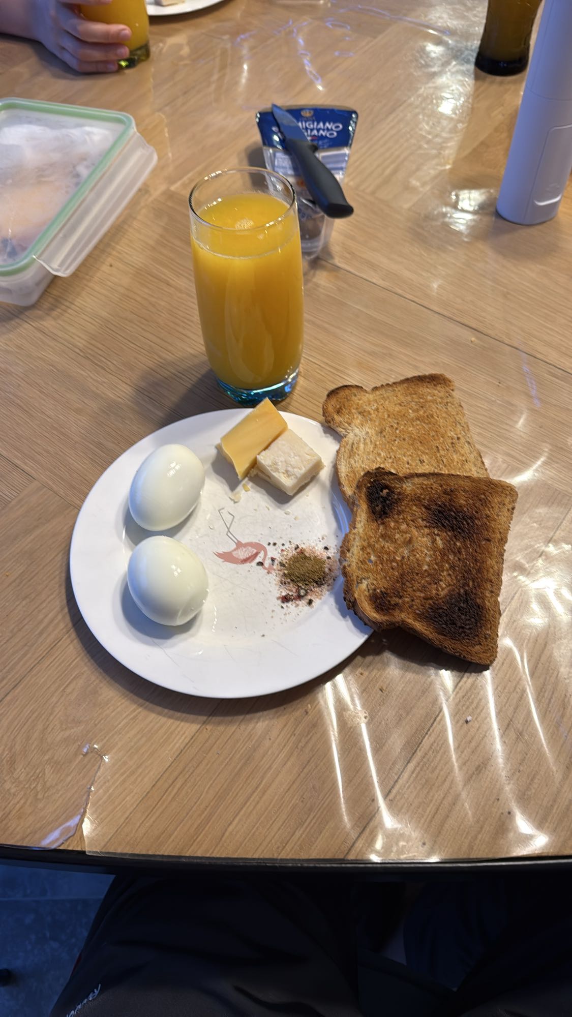 Eggs Toast Cheese Juice