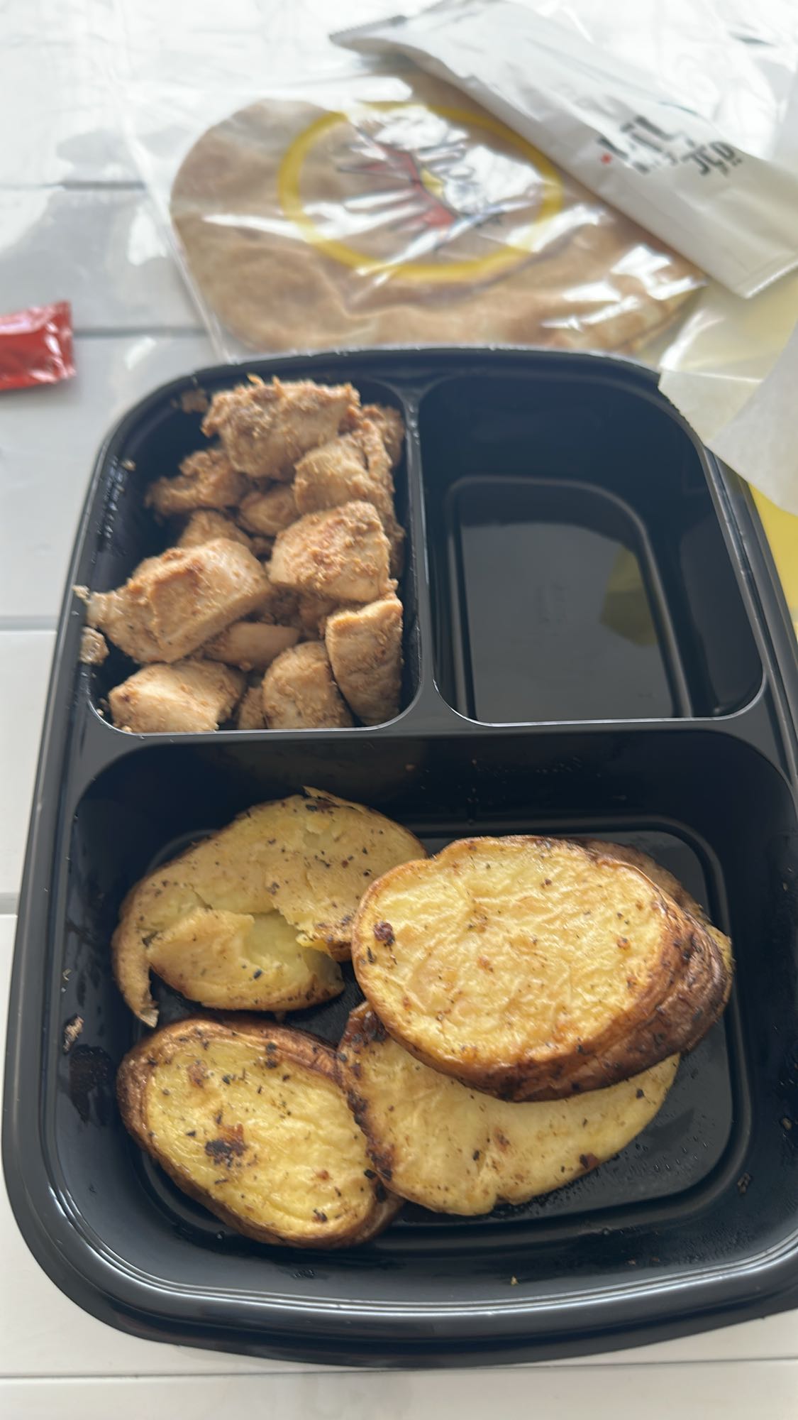 Chicken and roasted potatoes