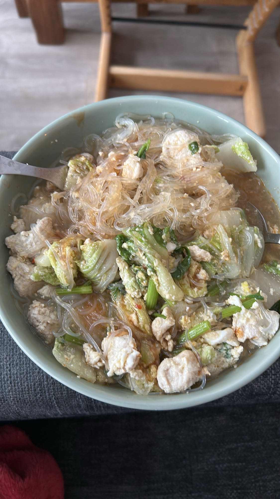 Glassnudler med kylling