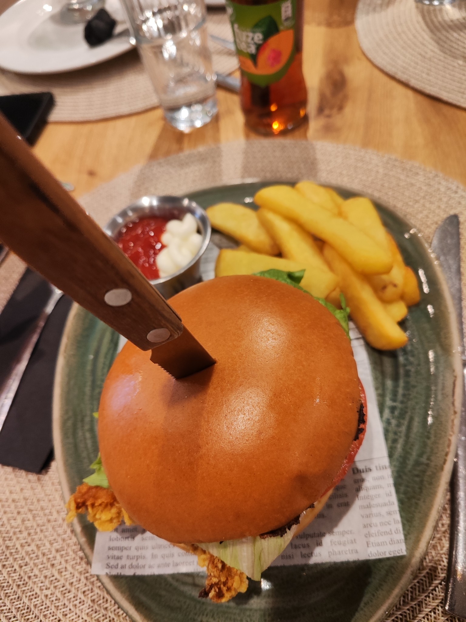 Chicken Burger & Fries