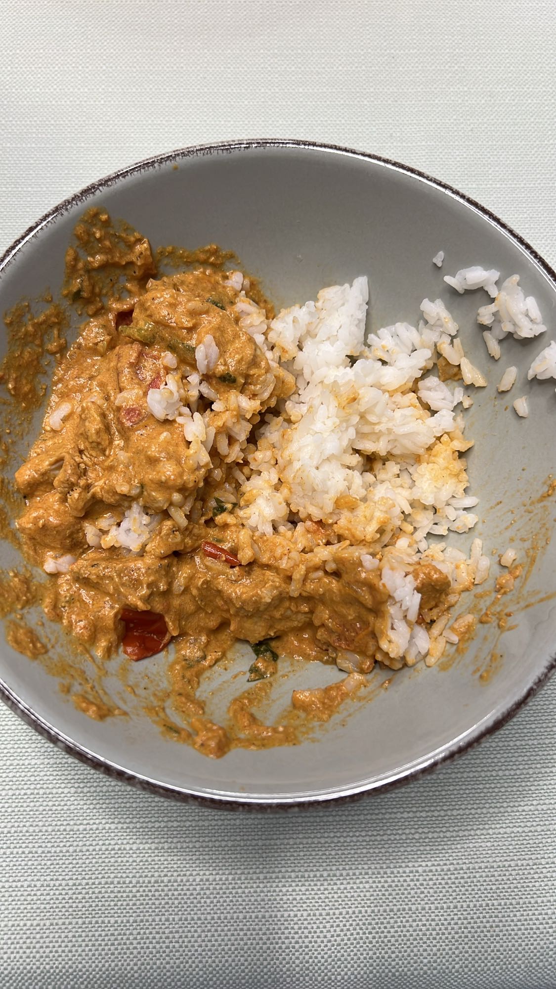 Pui curry cu orez