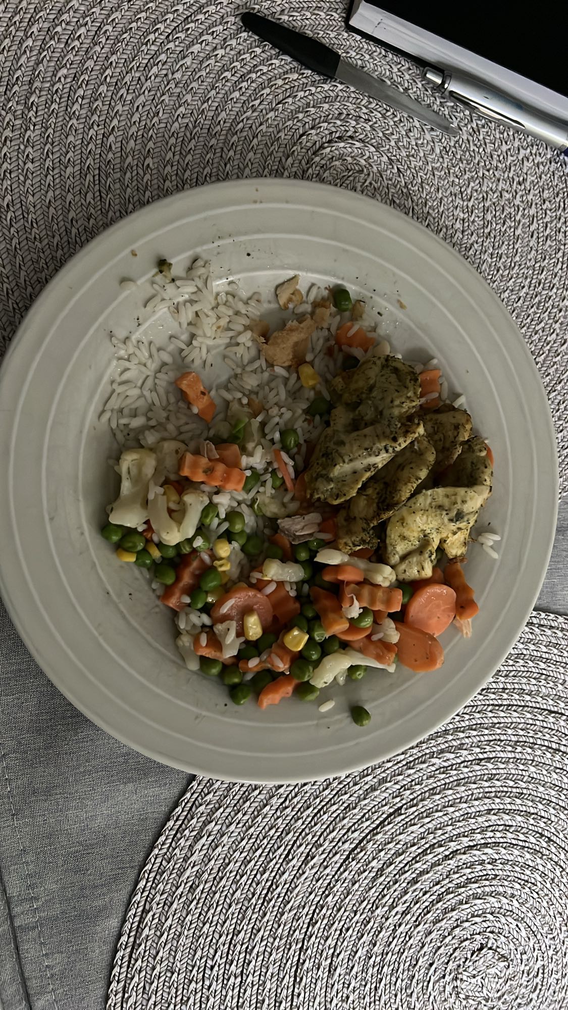 Kurczak z ryżem i warzywami