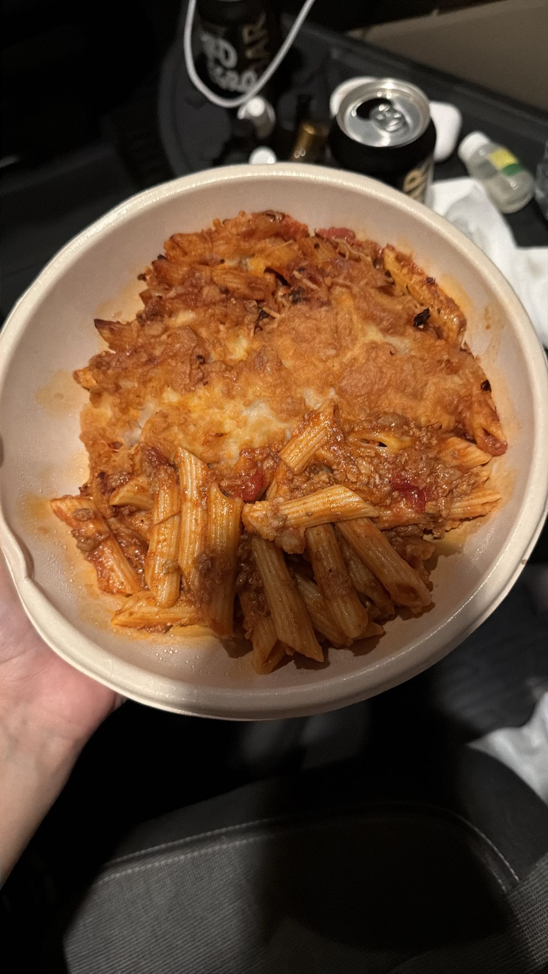 Penne la cuptor cu carne