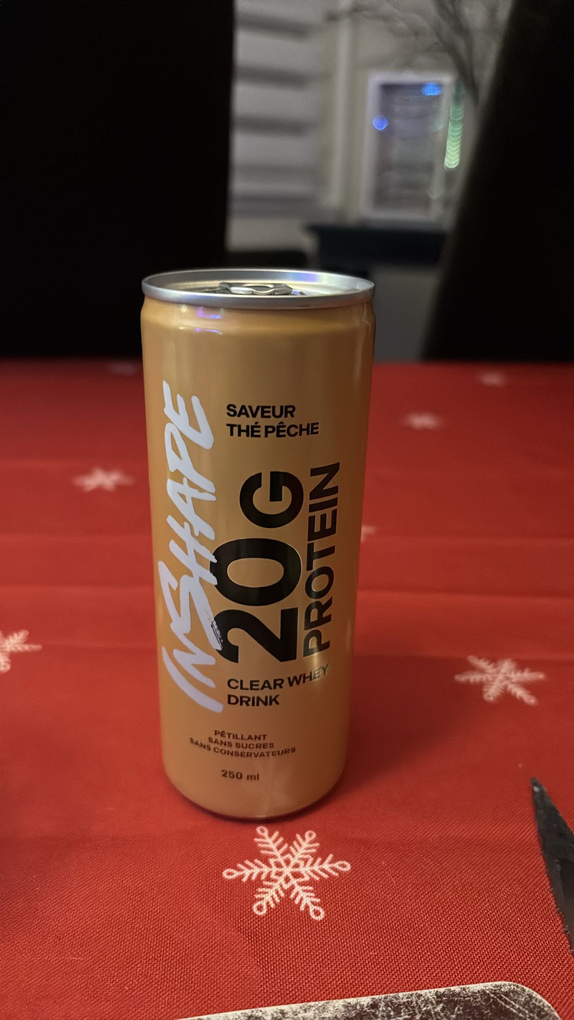 Boisson protéinée pêche