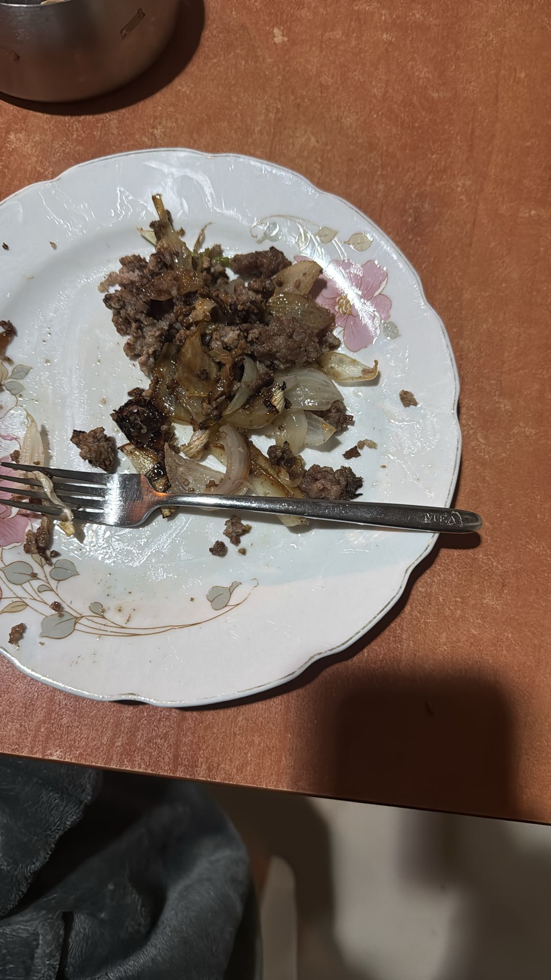 Beef and fried onions